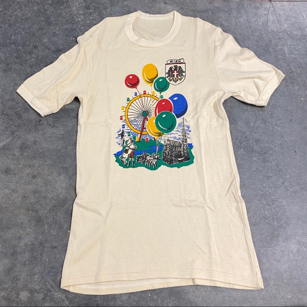 Vintage 70s Graphic Festival Balloon Wien Vienna Aust… Gem